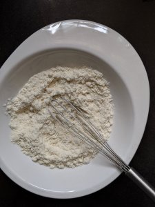 Mix dry ingredients in a bowl